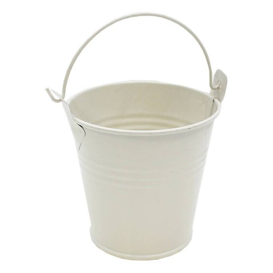 Ivory Metal Bucket 7.5cm
