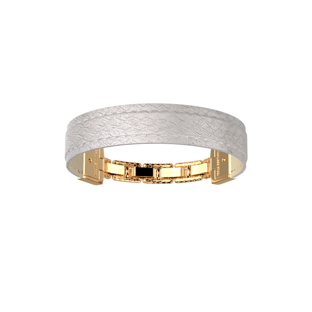 Bracelet Twist, écailles Blanc Nacré