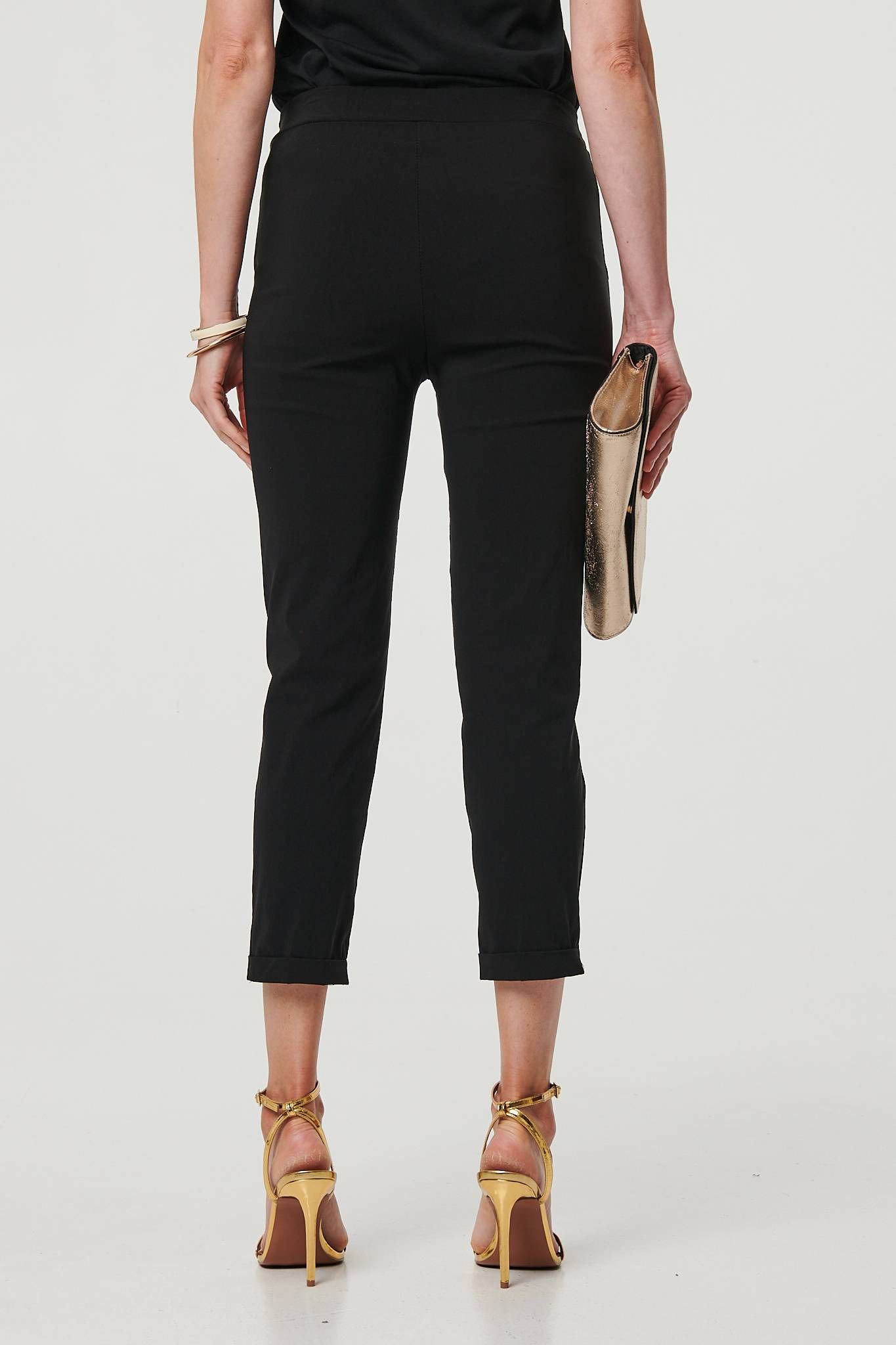 Izabel London High Waist Slim Ankle Length Trousers