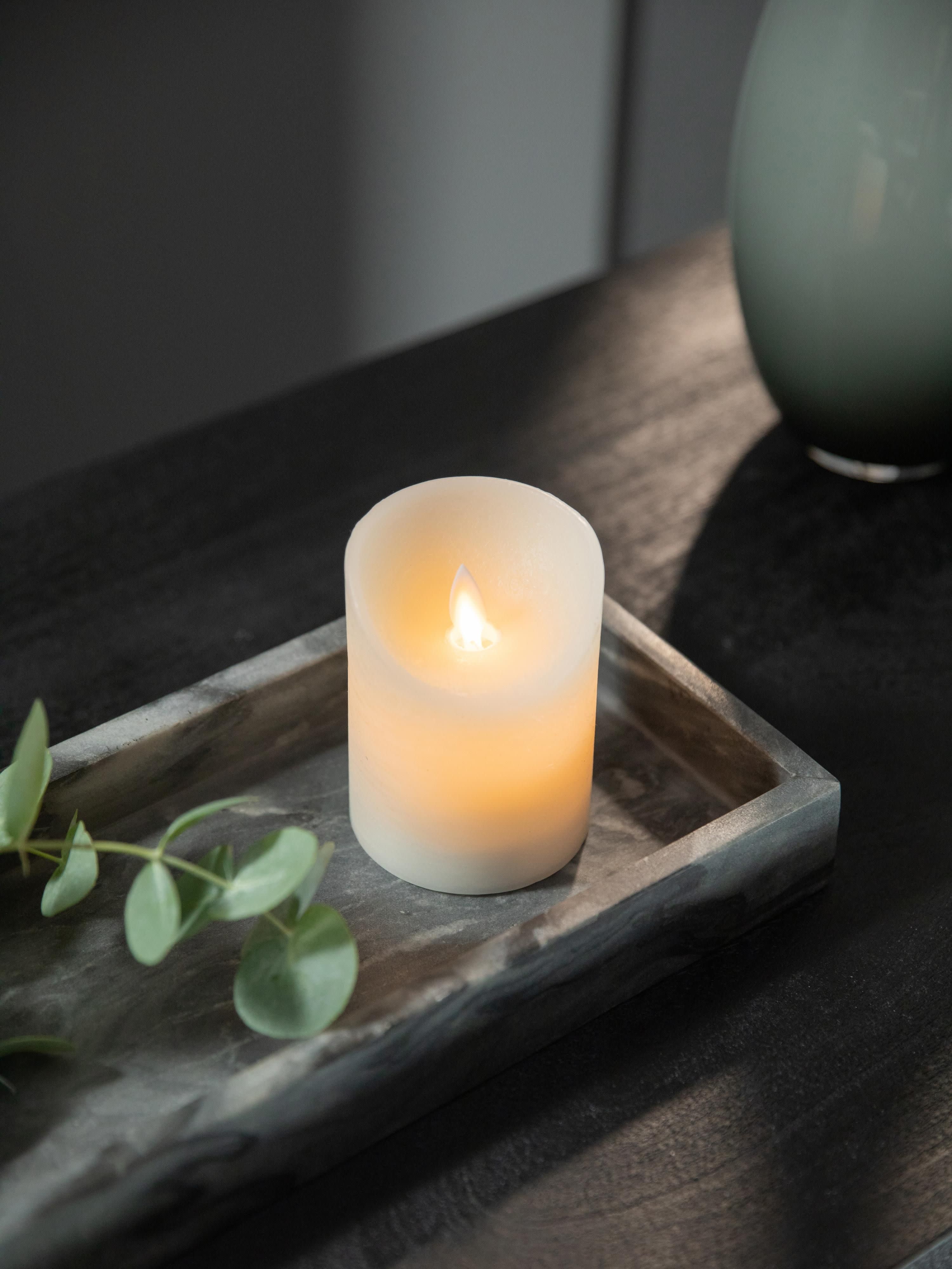 LED-Kerze Bino mit Flackerfunktion, H 10 cm