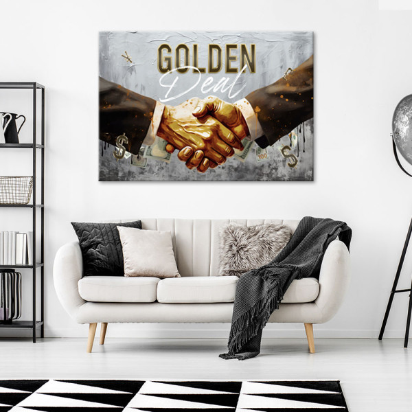 Feeby Obraz na płótnie, Golden Deal 60x40
