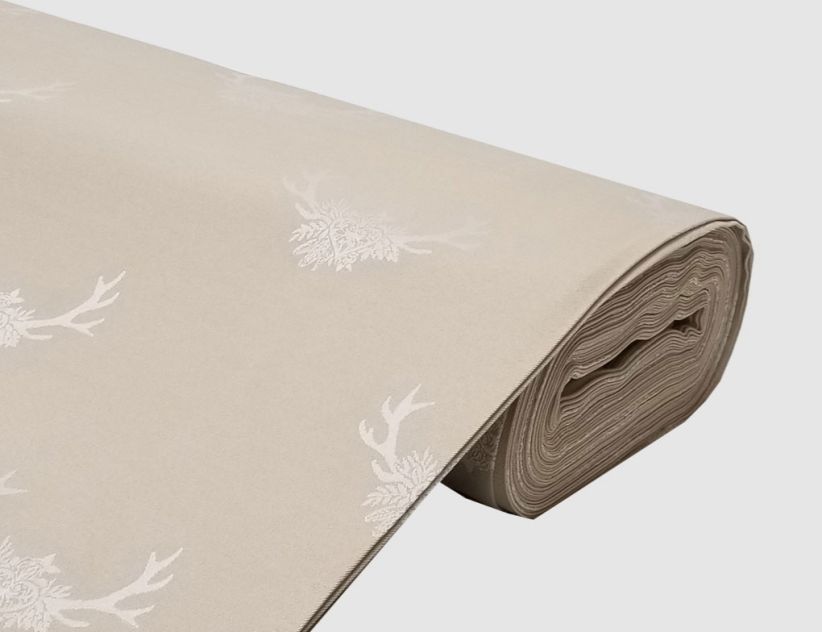 Dekostoff Jacquard Hirschgeweih