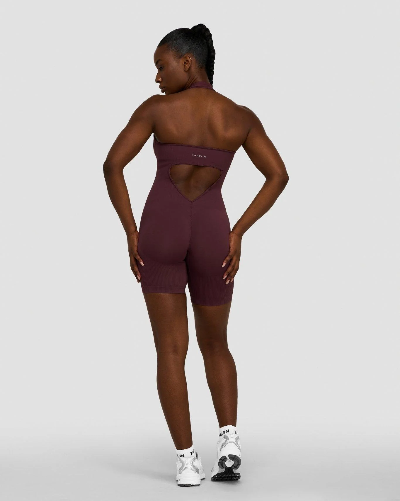 Elevate™ Sculpting Halterneck All In One | Dark Mauve