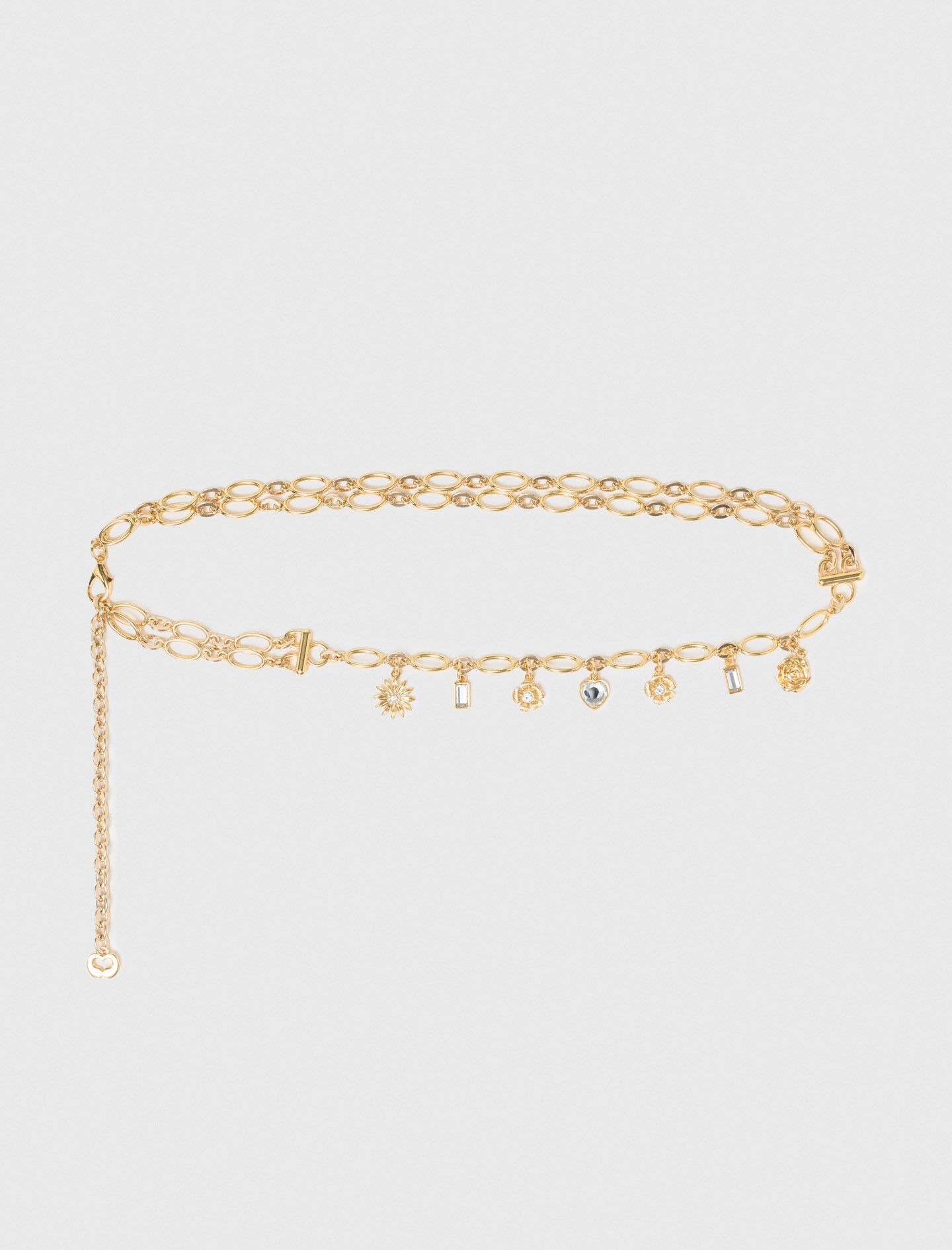 Ceinture chaine double à charms