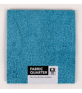 18 x 20 Blue Snake Print Cotton Fabric Quarter 1pc by Keepsake Calico