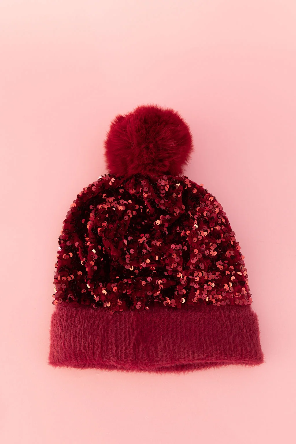 Glitzy Beanie in Burgundy