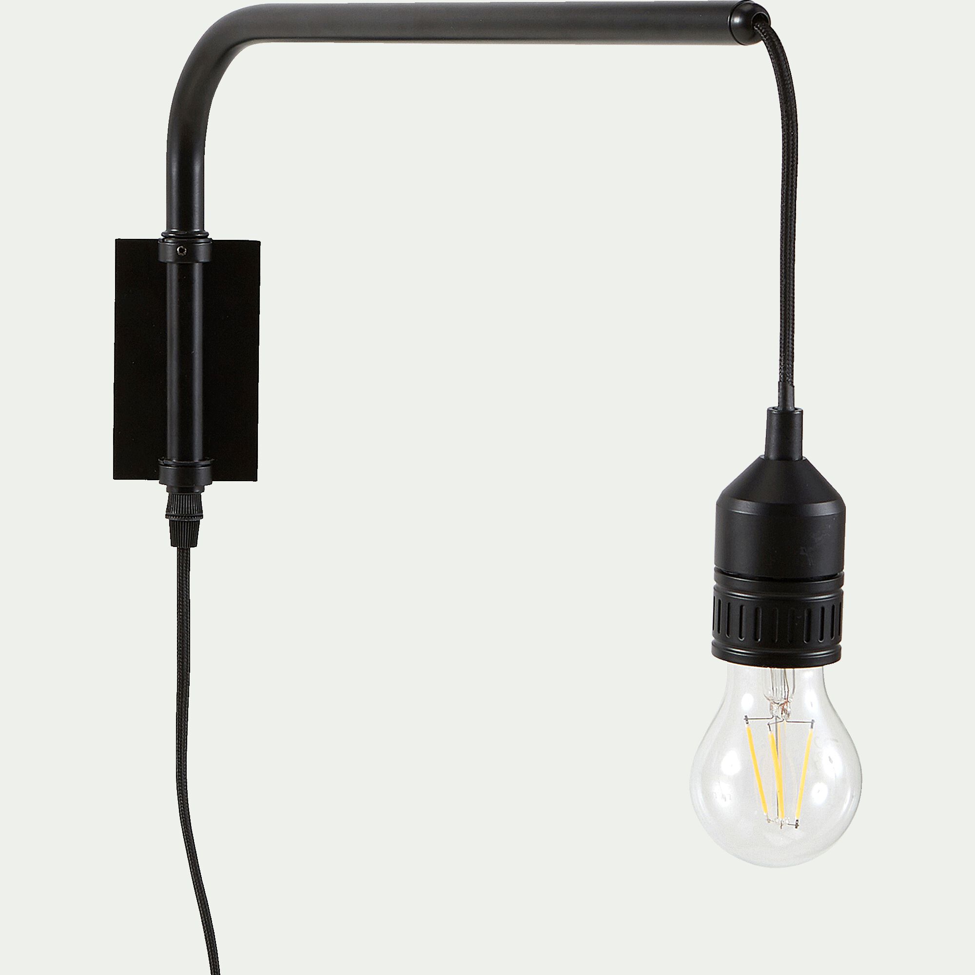 NANS - Applique murale en acier - L42cm noir