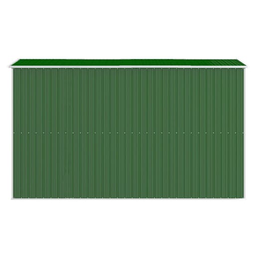 NNEVL Garden Shed Green 192x357x223 cm Galvanised Steel