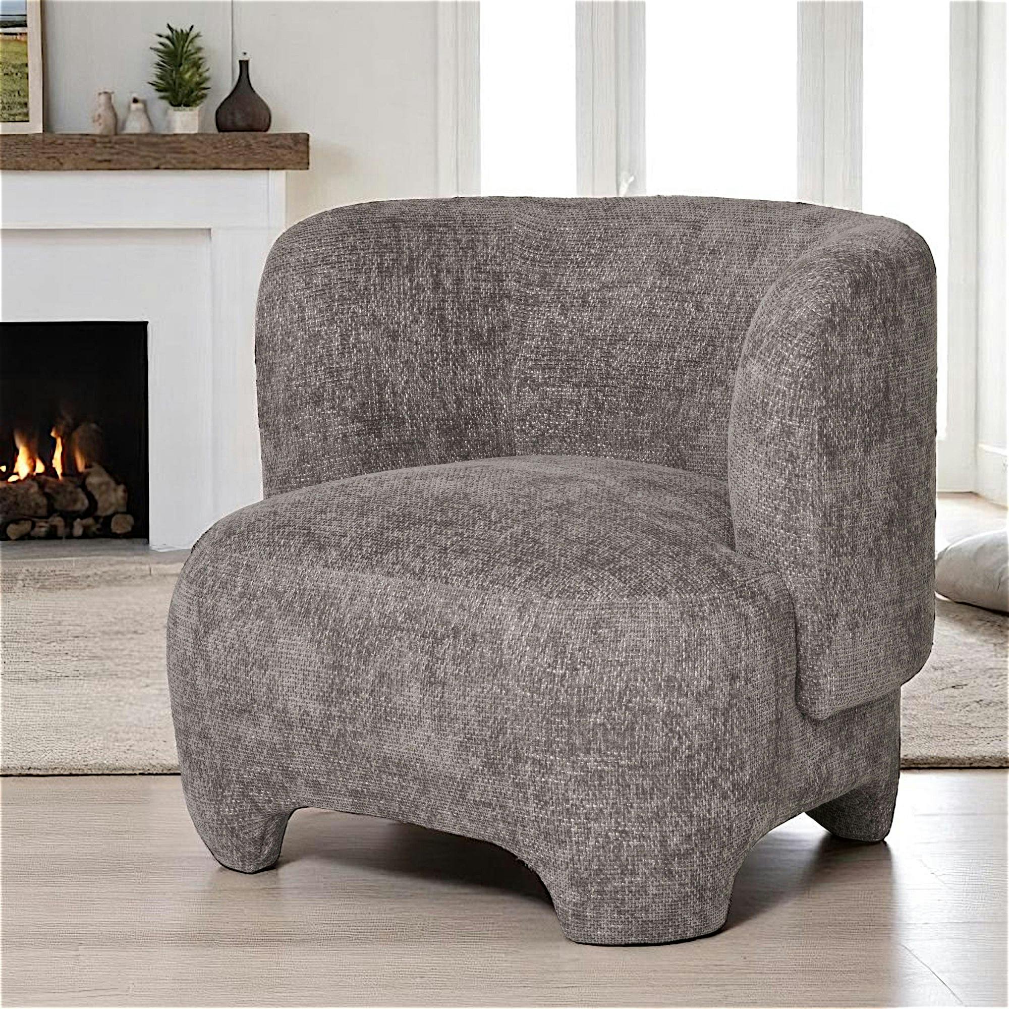 Gros fauteuil design gris BERLIN