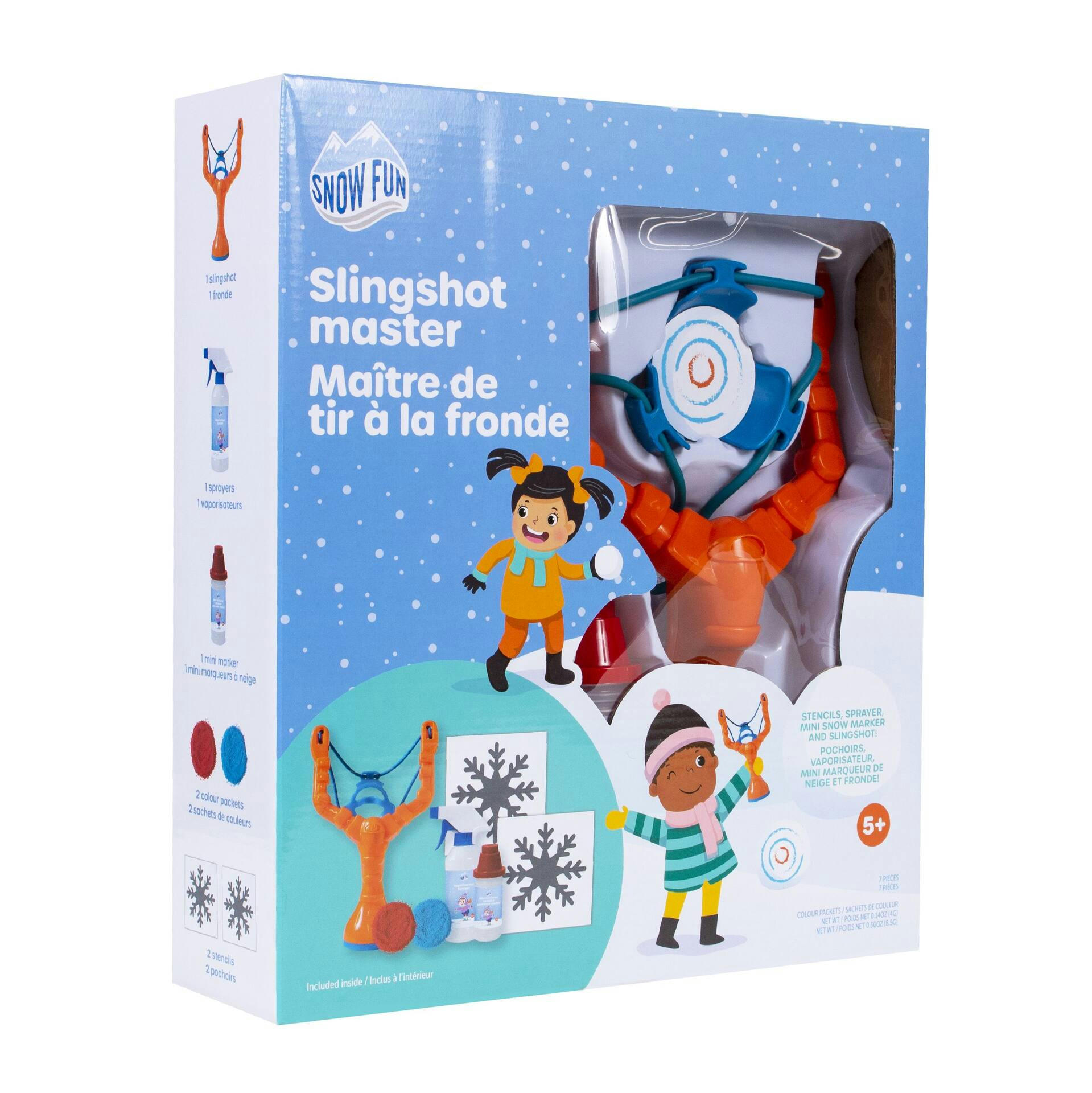 Snow Fun Kids' Snowball Slingshot Shooter & Artist Kit Winter Outdoor Snow Toy, 5-Pc, Ages 5+