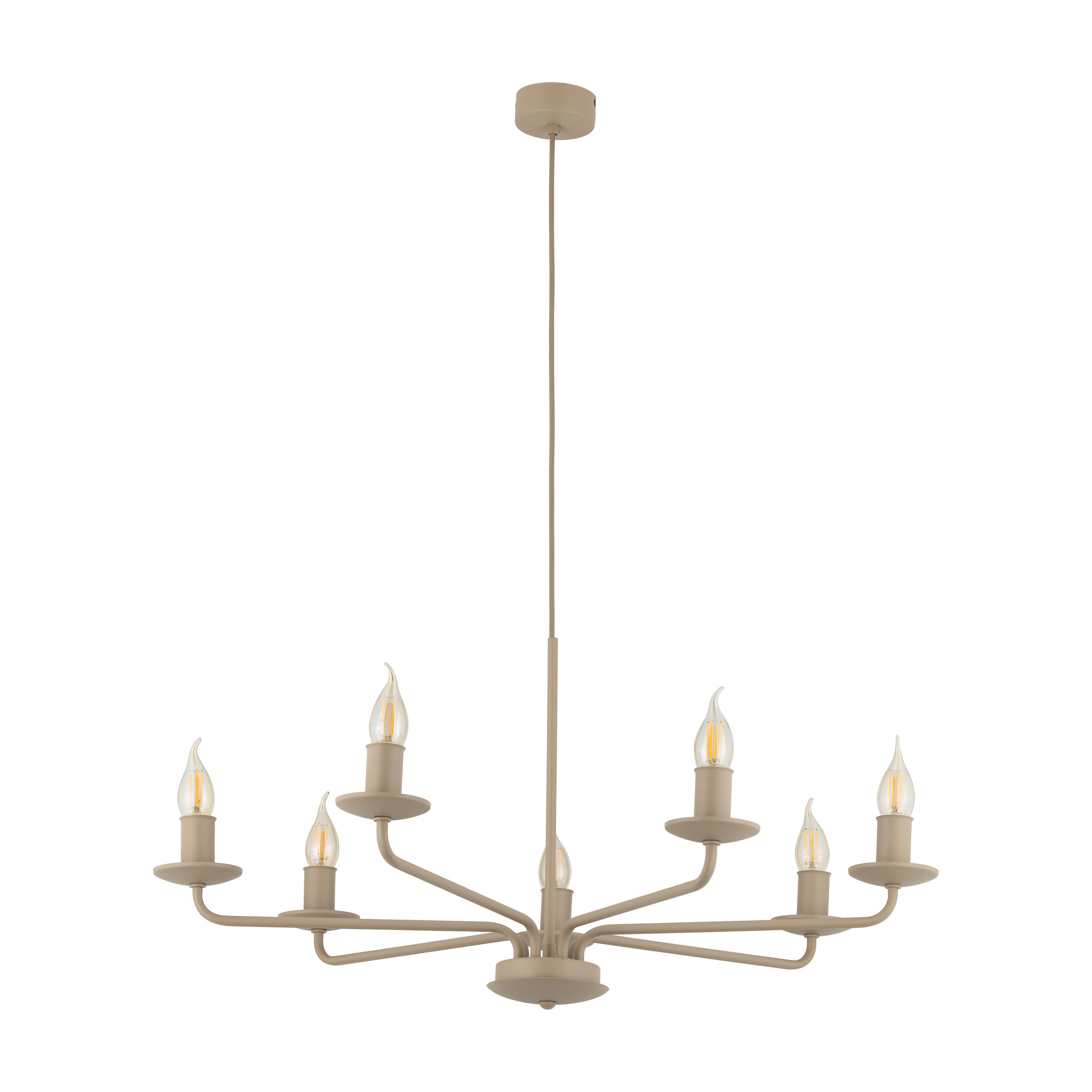 Lampa Wisząca Tk Lighting Limal Sabia Klasyczna Świecznikowa 7Xe14