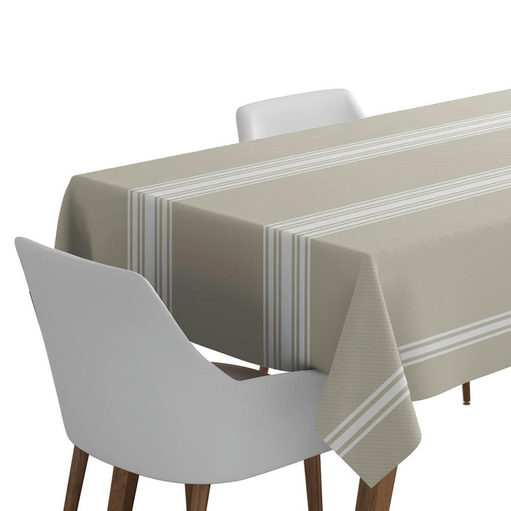SAINT-JEAN-DE-LUZ - Nappe coton Beige 180x300 cm