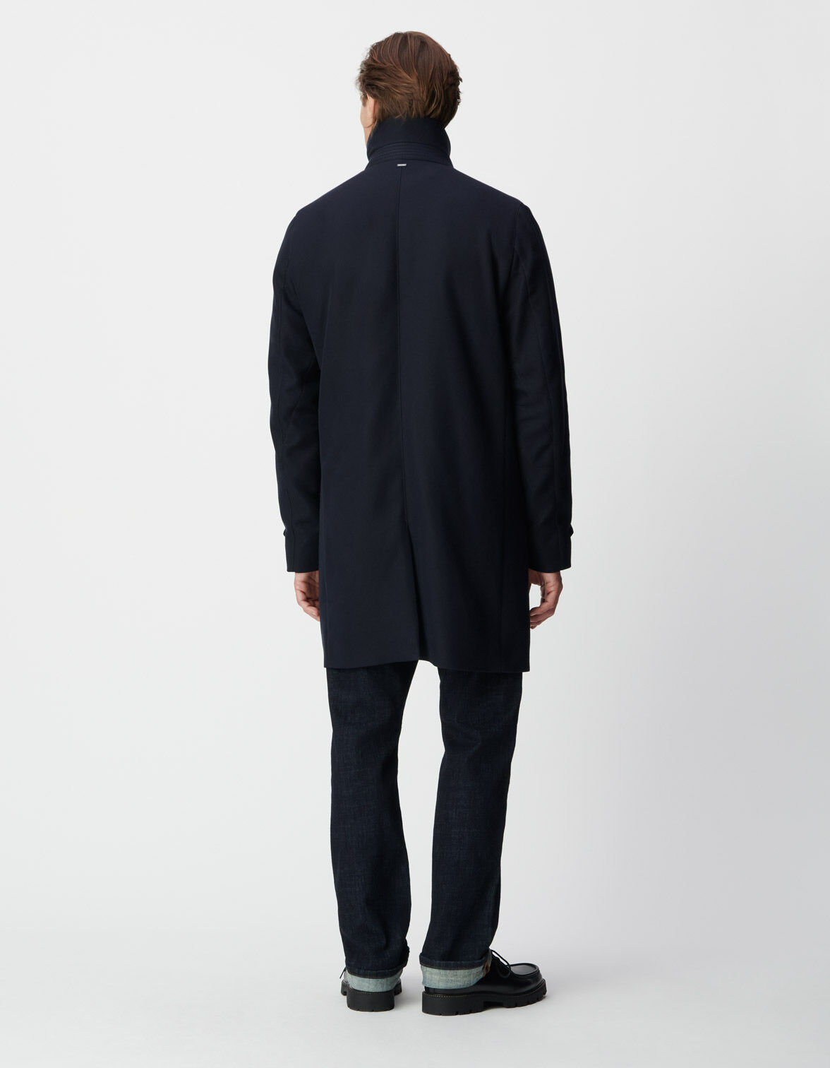 Trench marine avec parementure amovible Homme