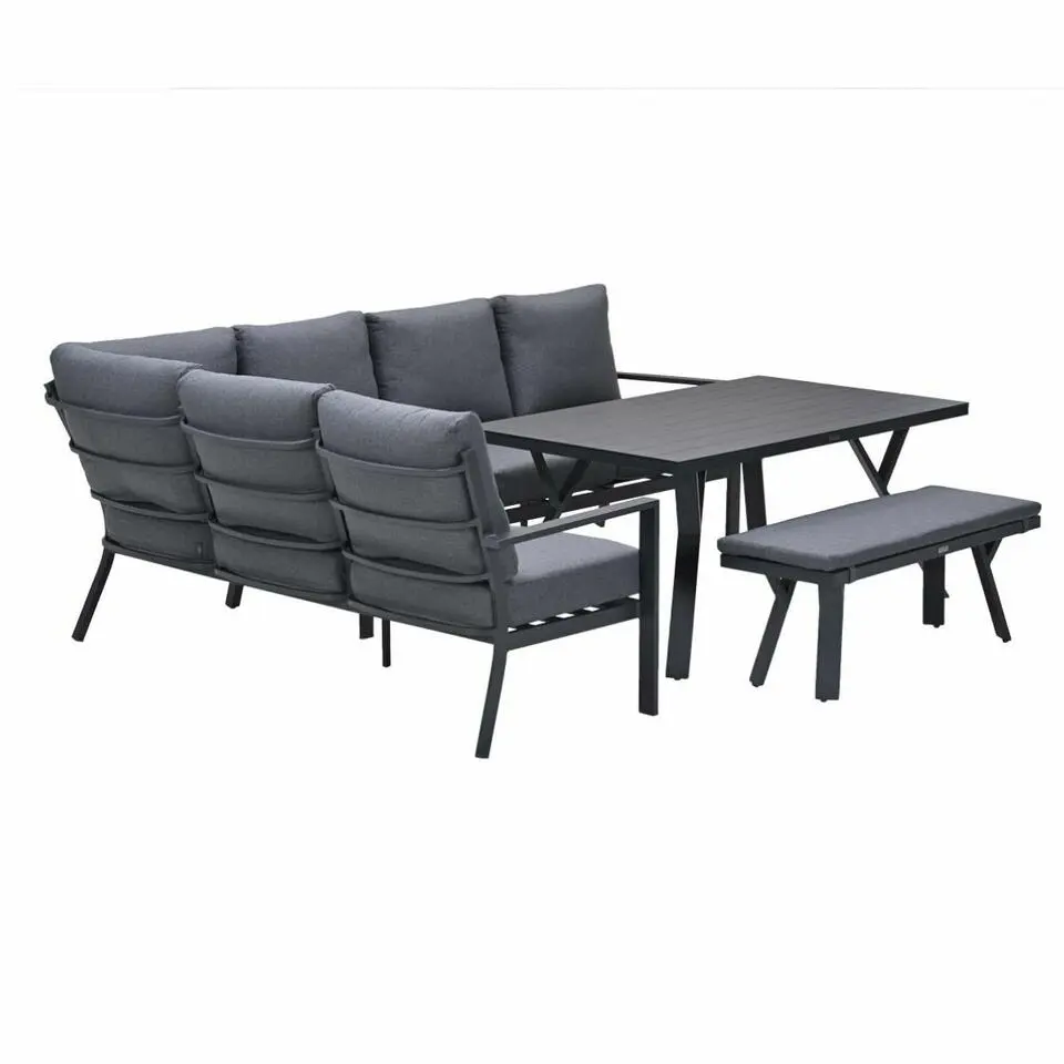 Garden Impressions Senja lounge dining set 4-delig links - m. grijs