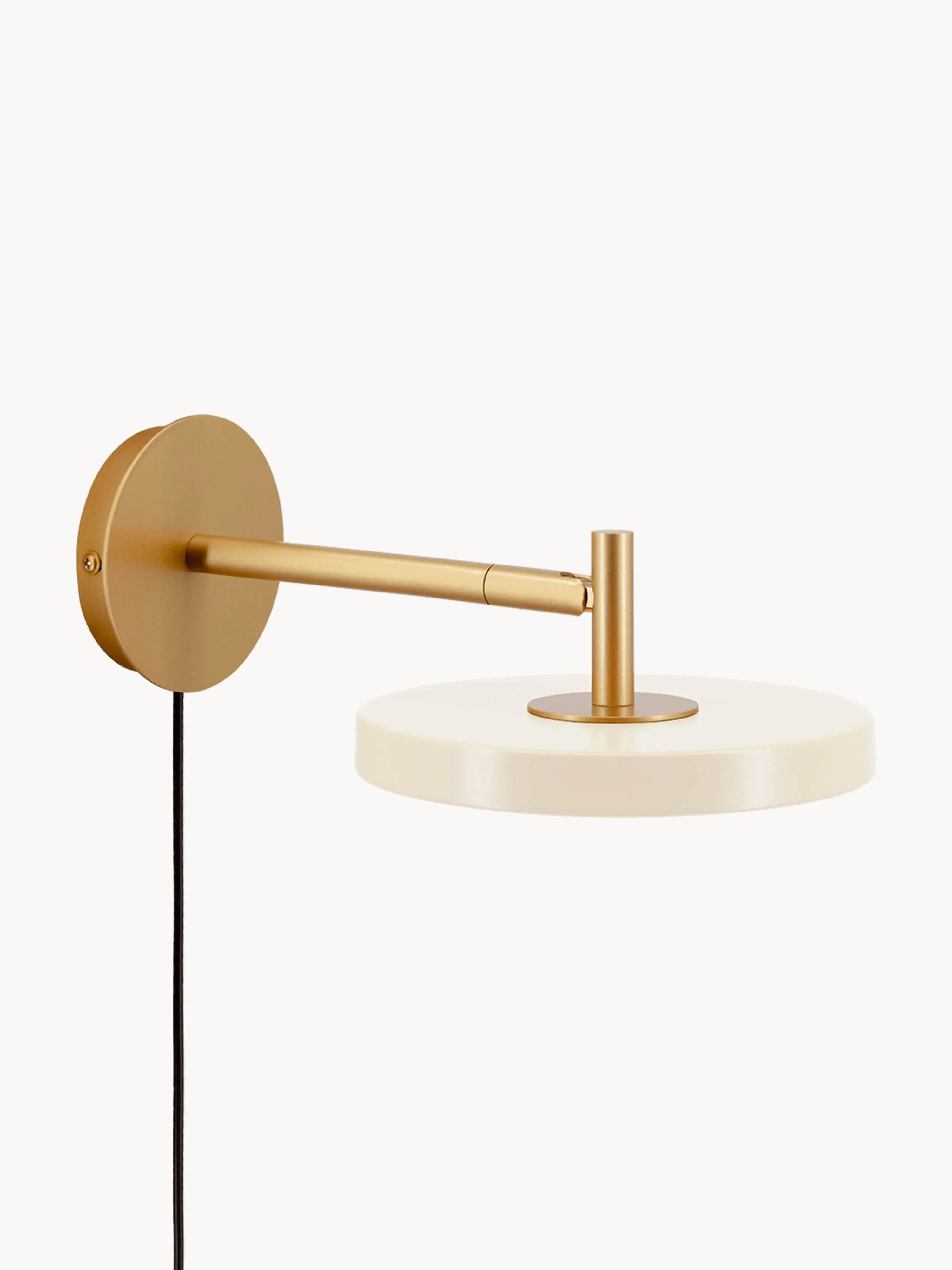 Verstellbare LED-Wandleuchte Asteria mit Stecker, dimmbar