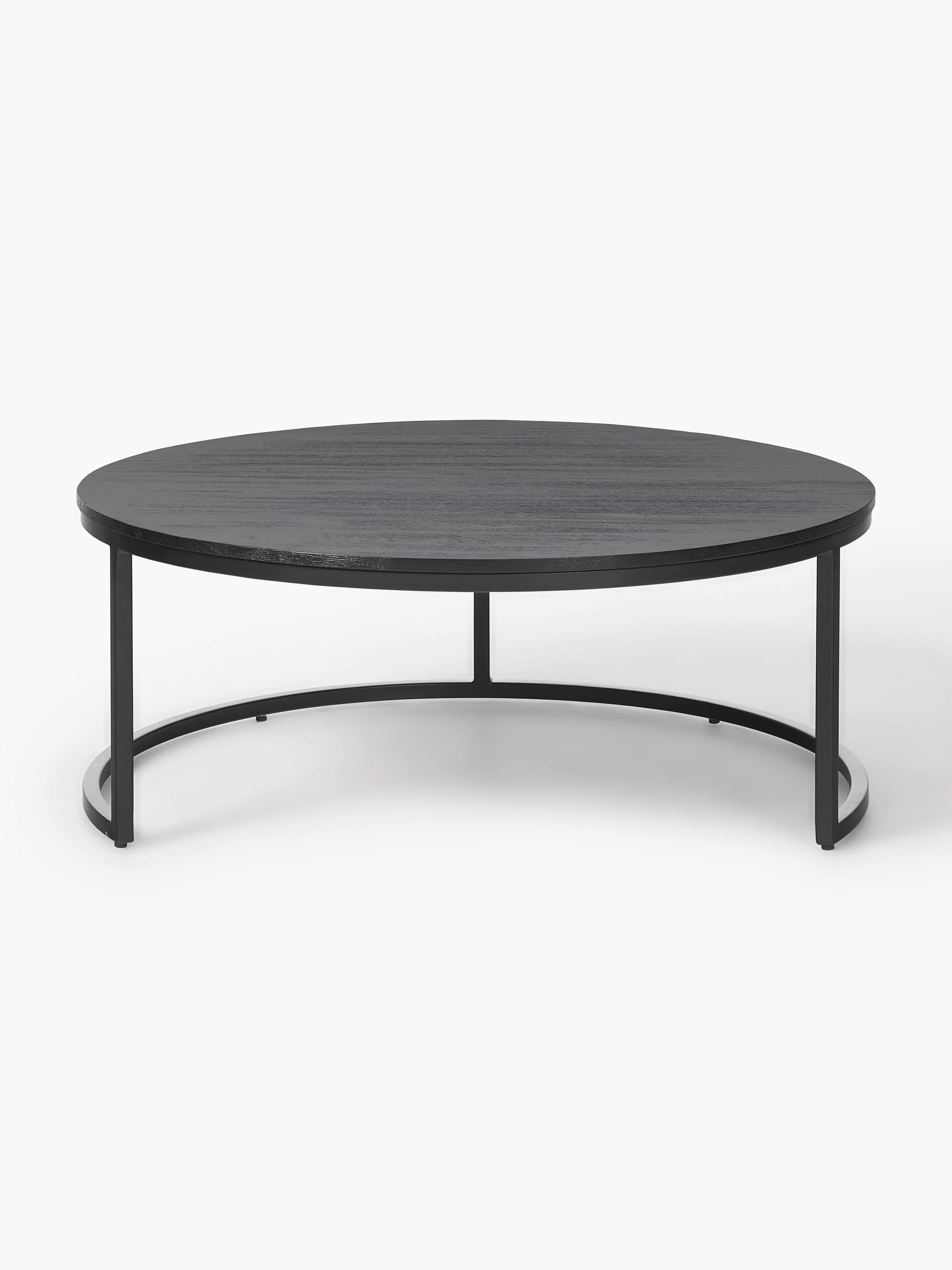 Runde Couchtische Andrew aus Mangoholz, 2er-Set