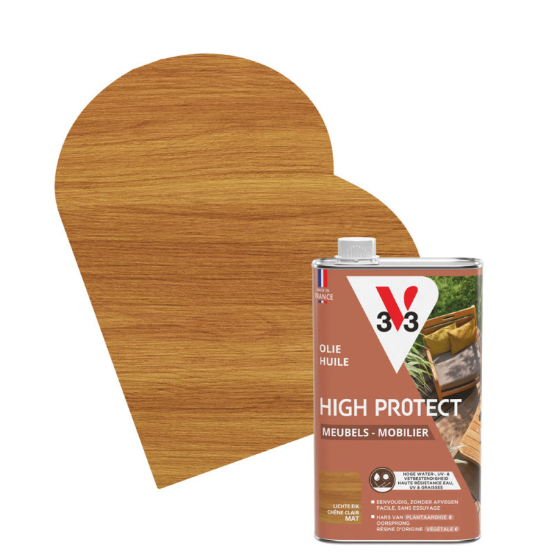 Huile pour mobilier de jardin High Protect chêne clair 1 L V33
