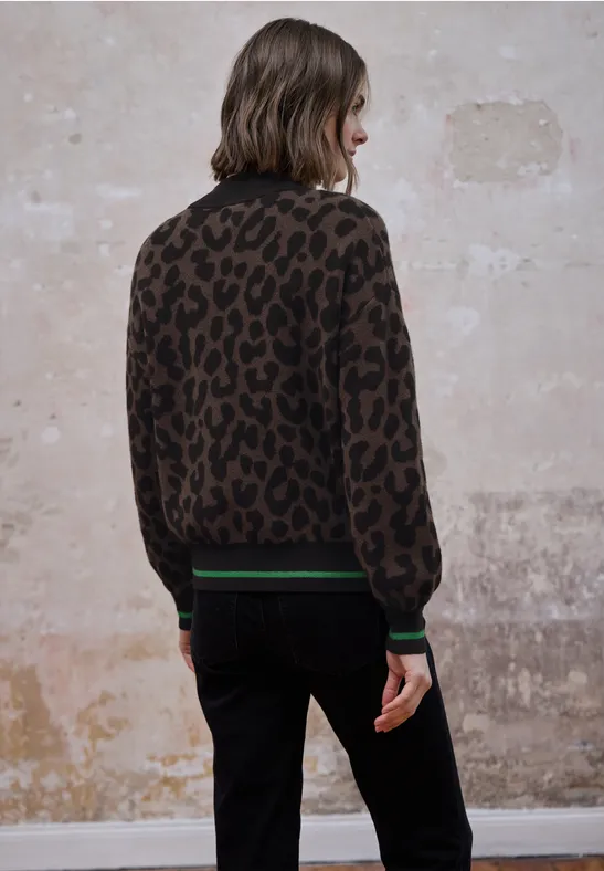 Leo Jacquard Cardigan