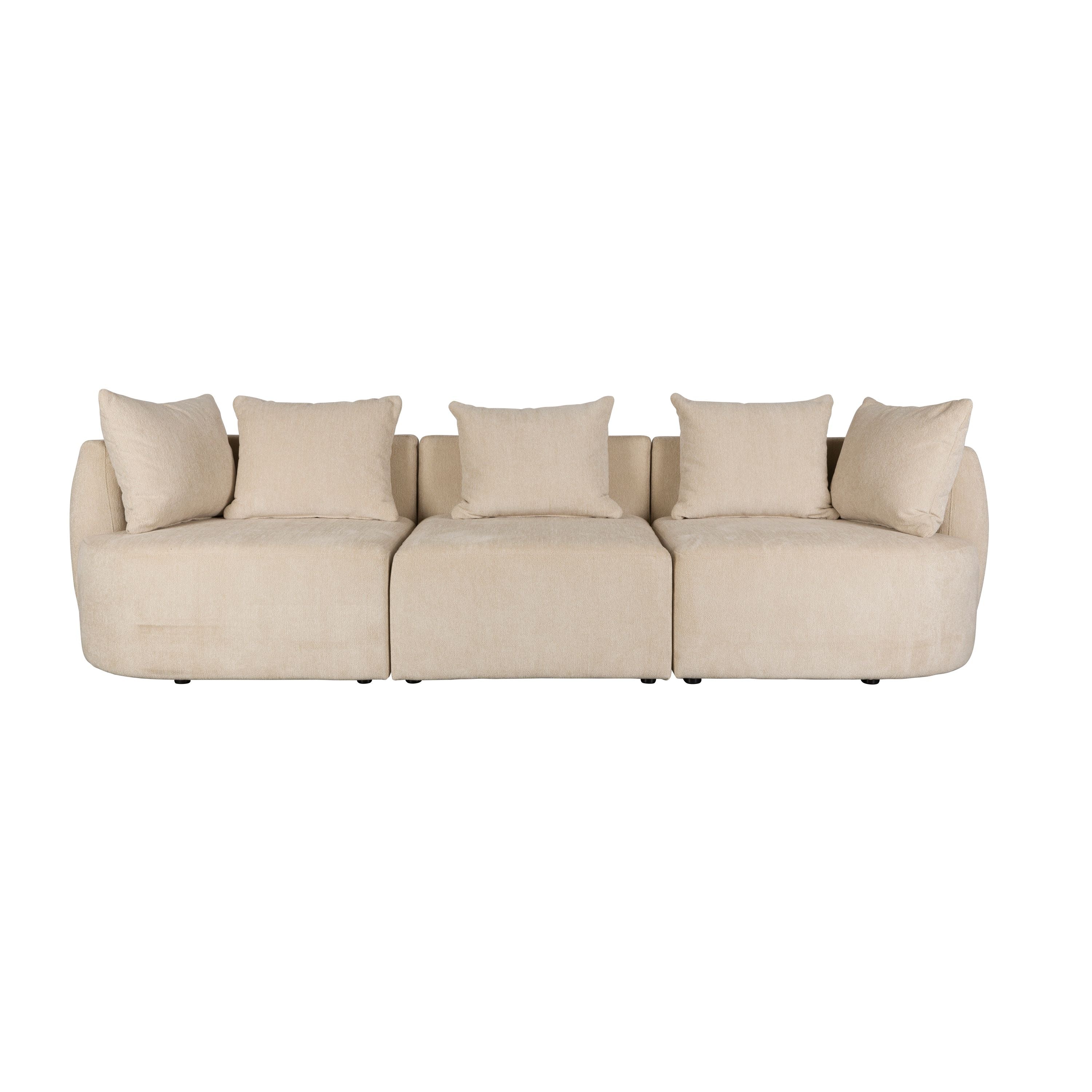 Dutchbone Rocca 4,5-zitsbank Latte  Beige