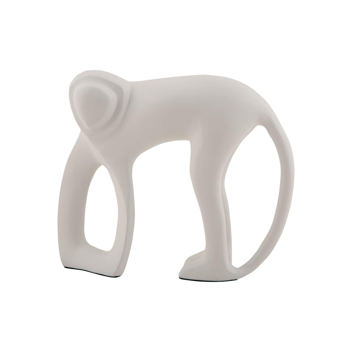 Present Time ornament Monkey - wit - 17x5x15cm