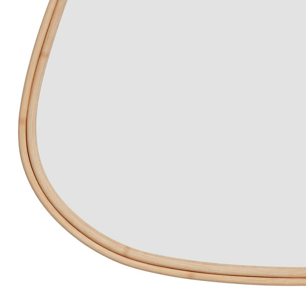 TSERI - Miroir organique en rotin 81x56 cm