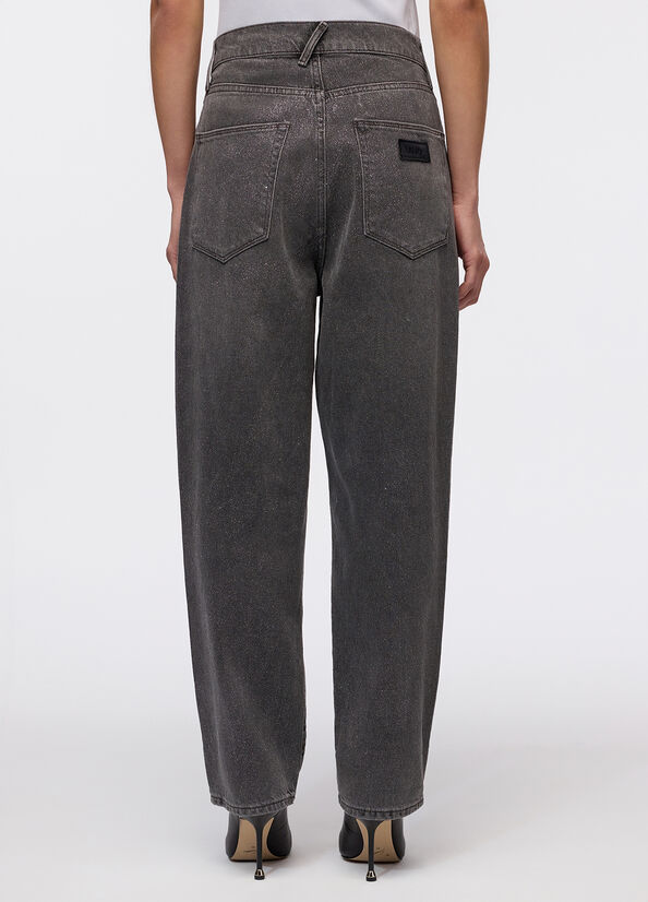 Jeans cropped con risvolto