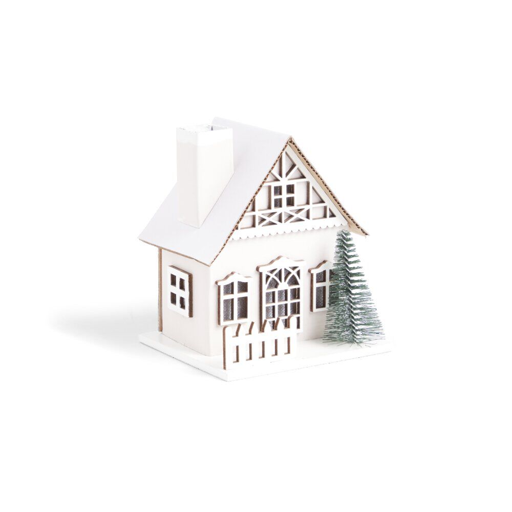 Chalet de No&euml;l lumineux H11cm (2 modèles)