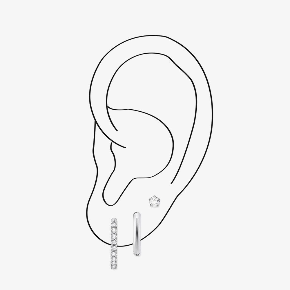 THOMAS SABO Silver 12mm Single Hoop Earring CR660-001-21