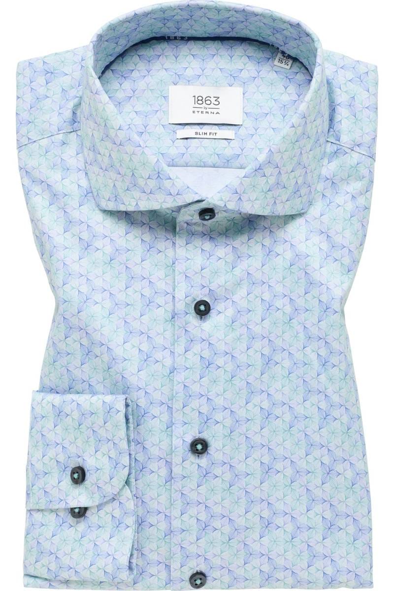 ETERNA 1863 Slim Fit Hemd hellblau, Bedruckt