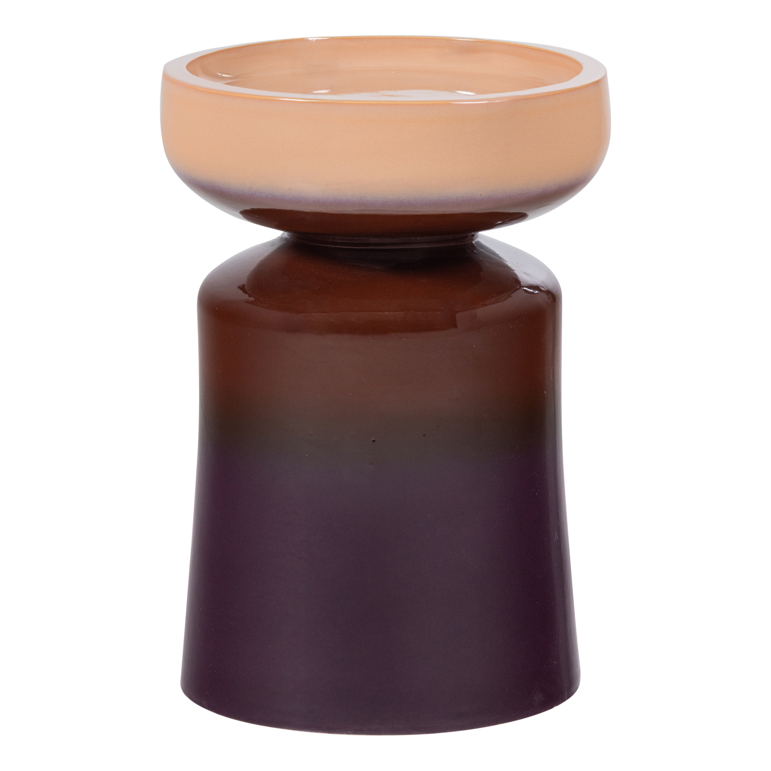 WOOOD decoratieve bijzettafel Ø 35 CM Tumo - Keramiek - Paars/Bruin - 44x35x35