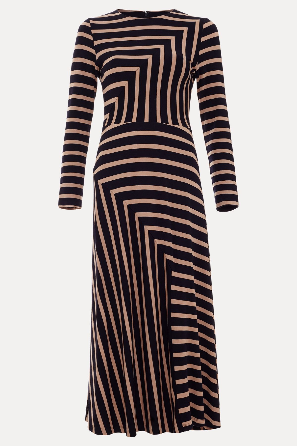 Phase Eight Mia Stripe Long Sleeve Midi Dress