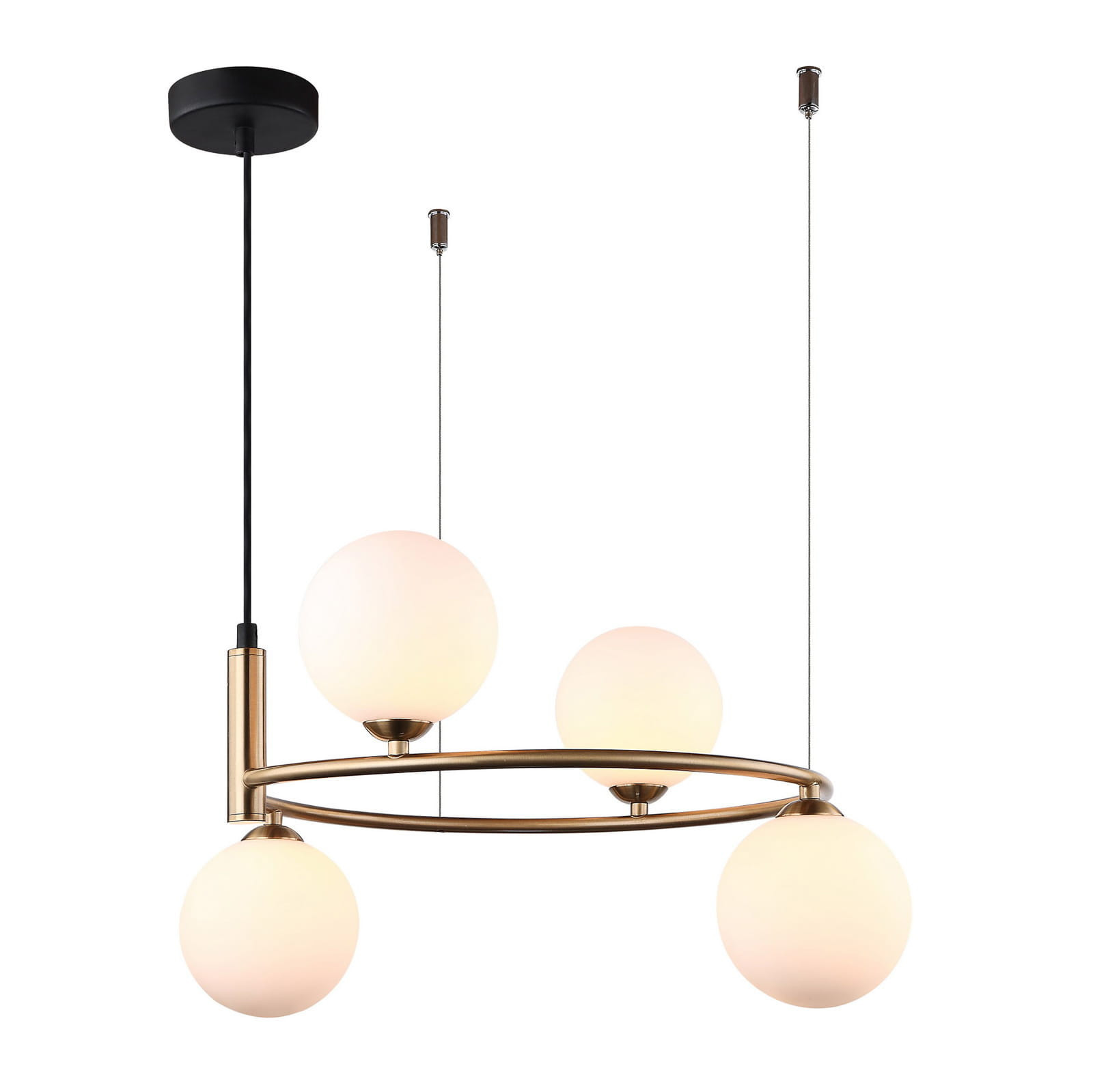 Lampa wisząca złoto-czarna-biała Amily 4xG9x25W wym: 98x44x44 cm Italux