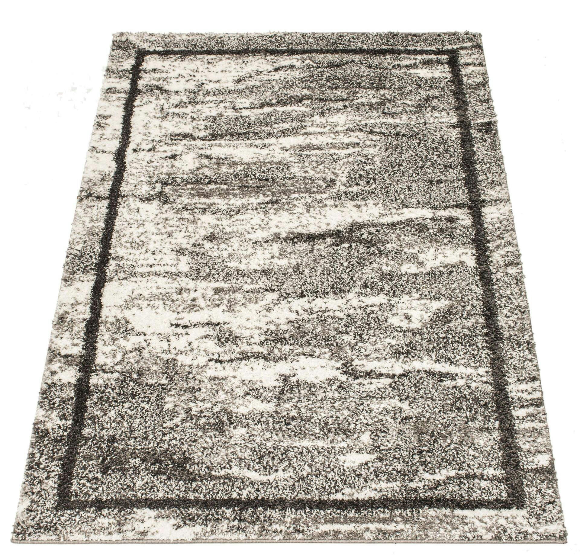 ECARPET Kivi Indoor Area Shag Rug, Grey, Assorted Sizes
