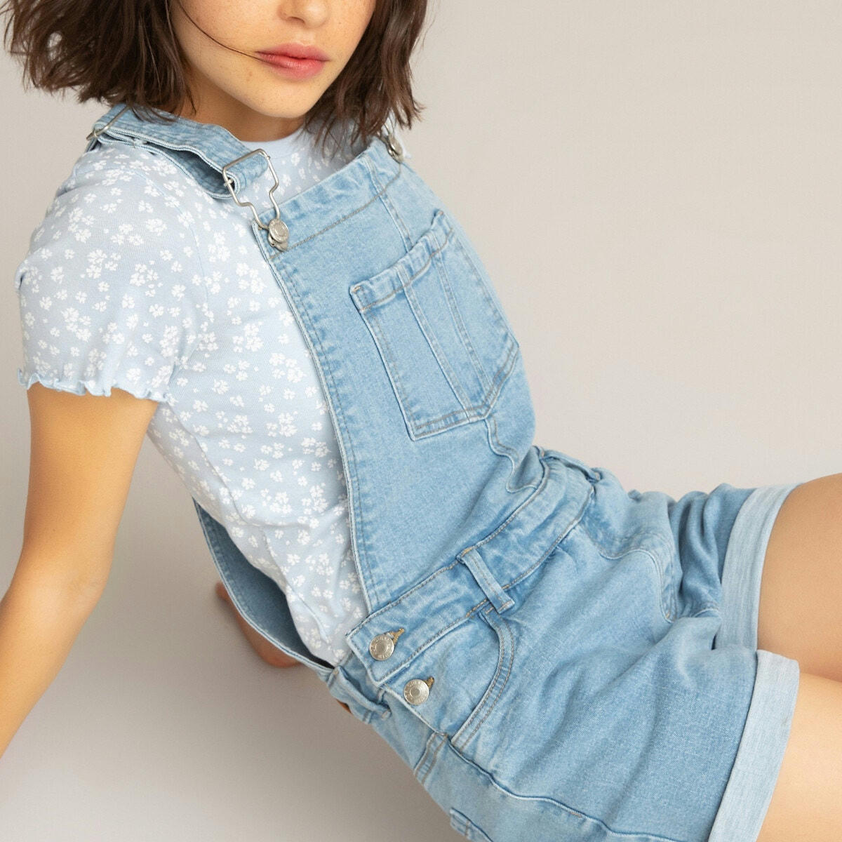 Salopette short en jean