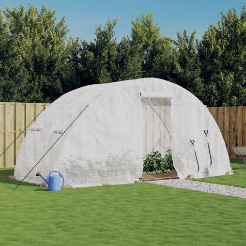 NNEVL Greenhouse with Steel Frame White 10 m&sup2; 5x2x2.3 m