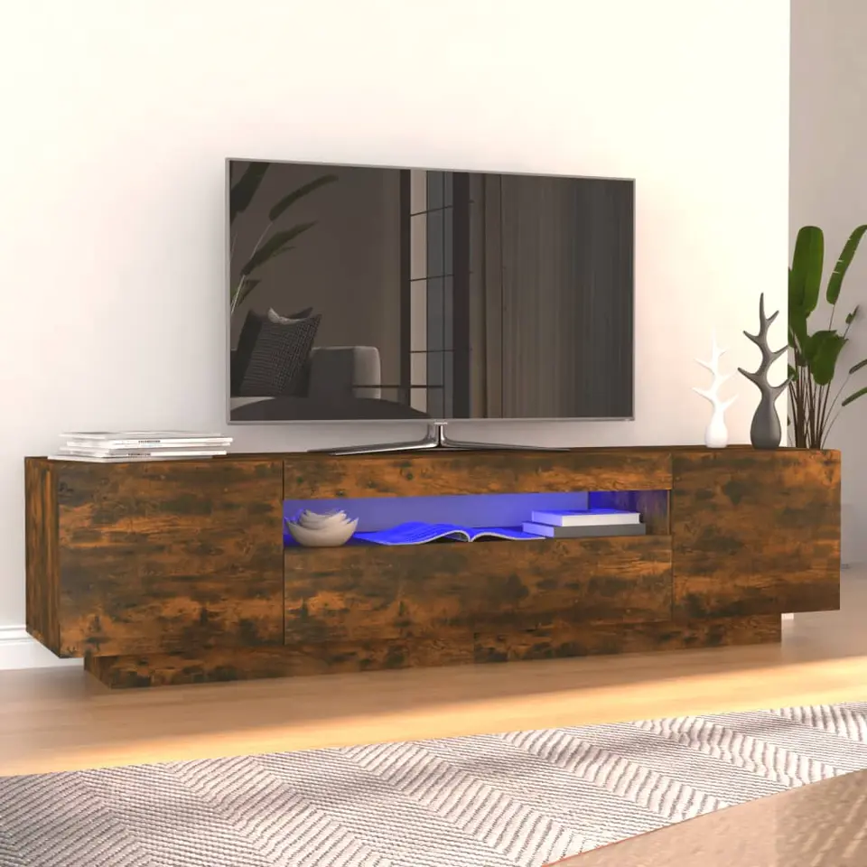 vidaXL - Tv-kast - Bruin - Bewerkt hout
