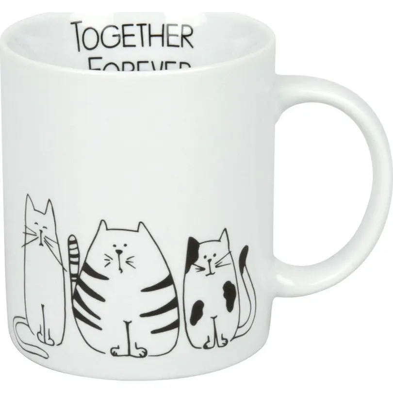 Kaffeebecher Set bestehend aus gleichen Artikeln Funny Cats