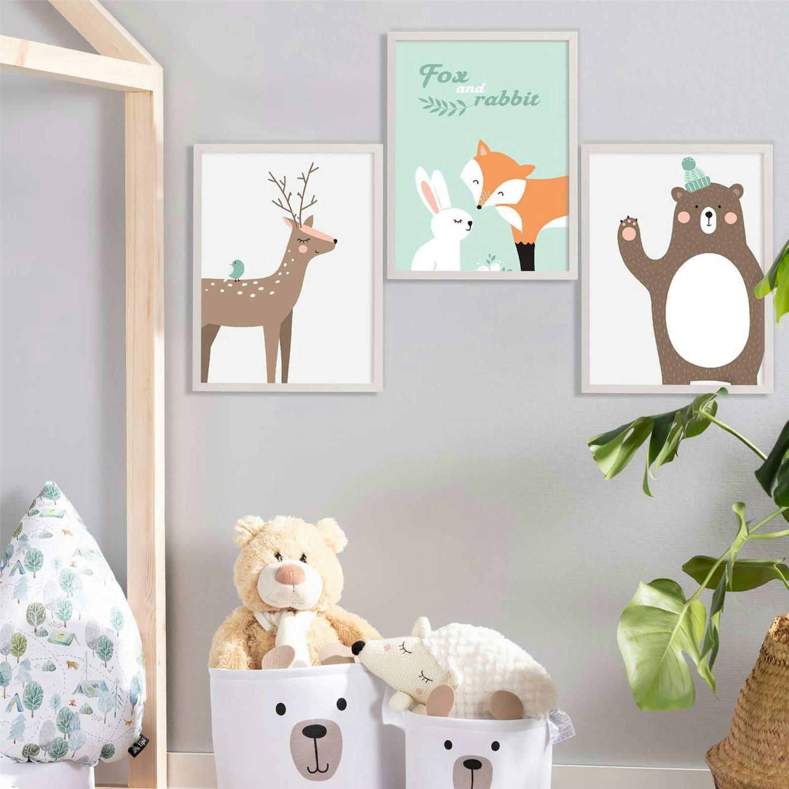FOREST FRIENDS - Tableau Enfants Bois Marron