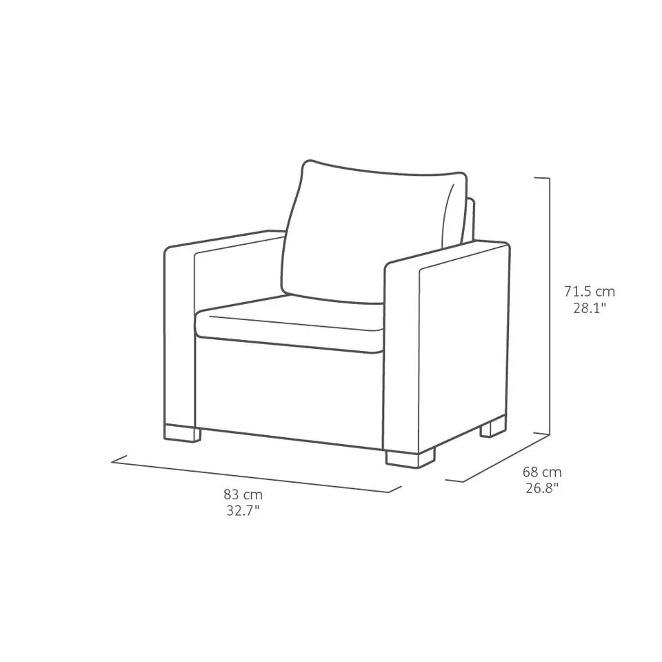 Allibert California Tuinstoel - 2 stuks - Grafiet
