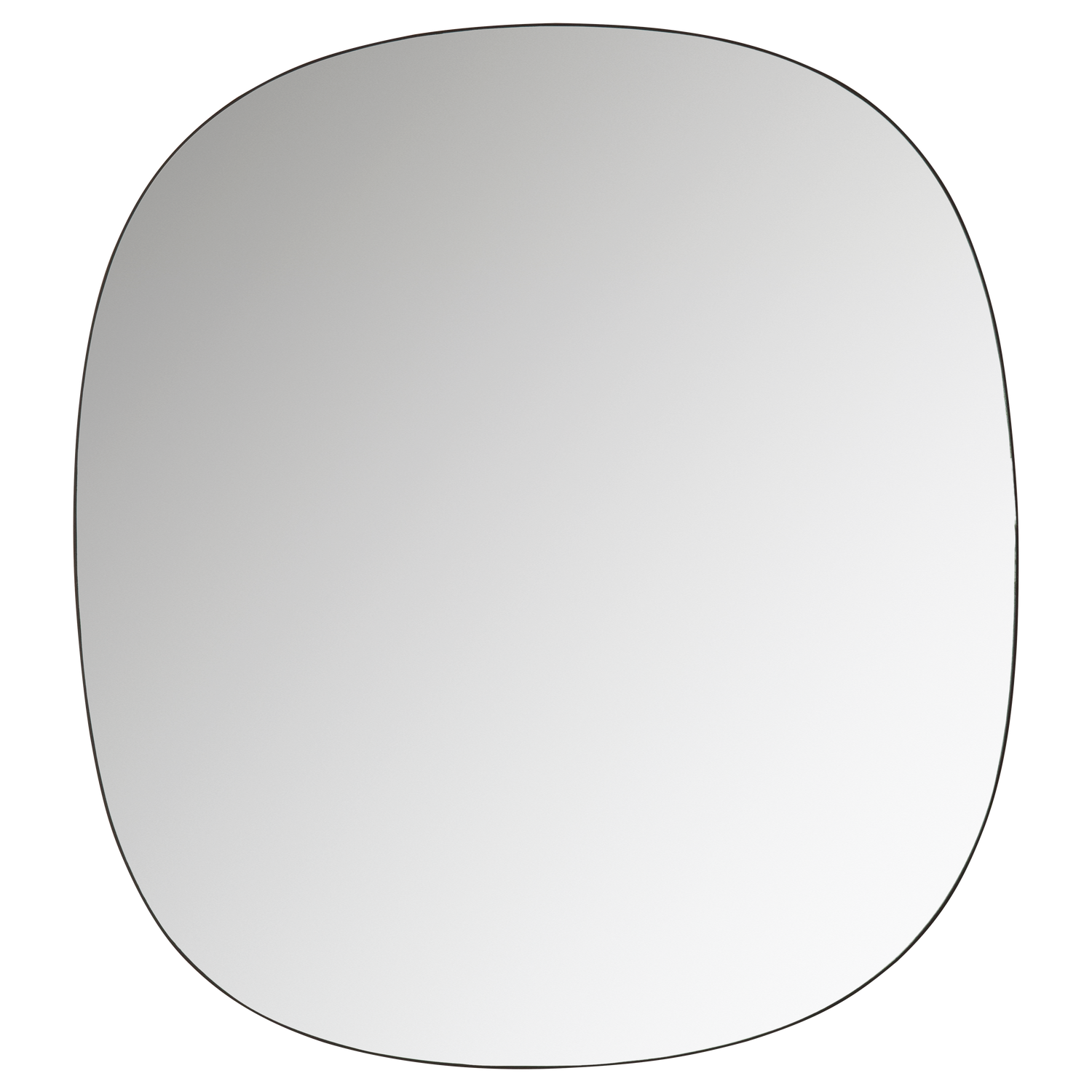 WOOOD spiegel Philou - Glas/Metaal - Zwart - 60x55x0,5