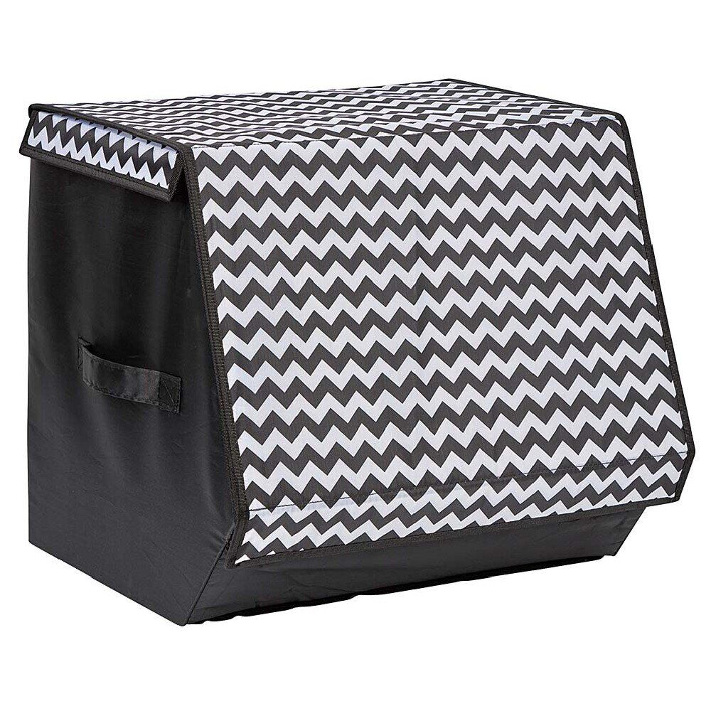 BoÎte de rangement à ouverture frontale motif chevron H35 cm