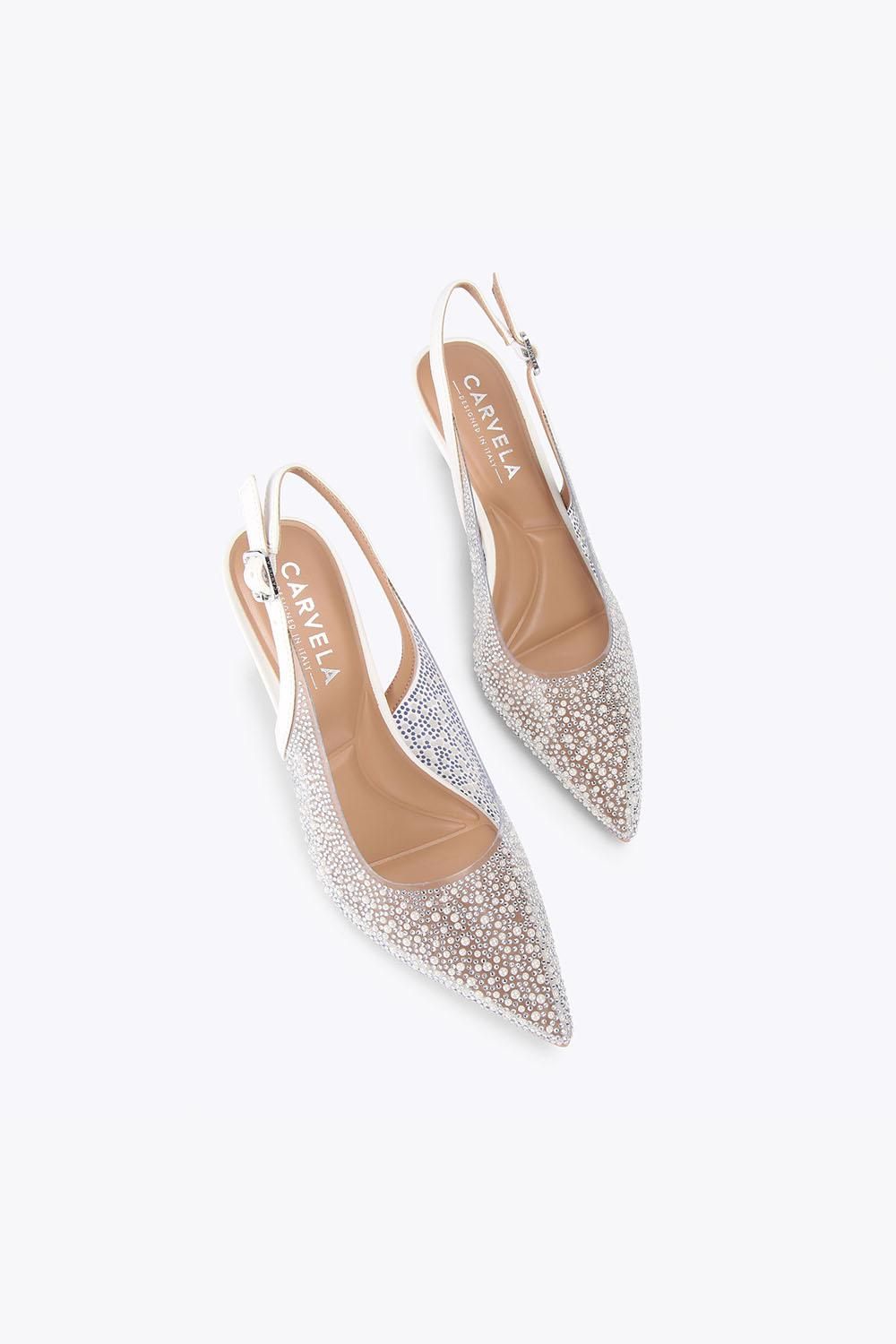 Carvela Positano Pearl Sling Low' Heels