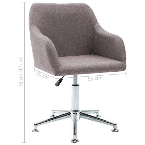 NNEVL Swivel Office Chair Taupe Fabric