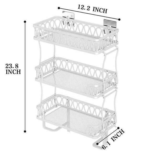 3 Layer Bathroom Organizer Metal Storage Shelfl