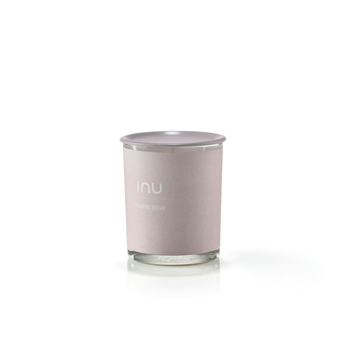 INU - Bougie parfum�e dur�e m�che 22h  en cire naturelle beige