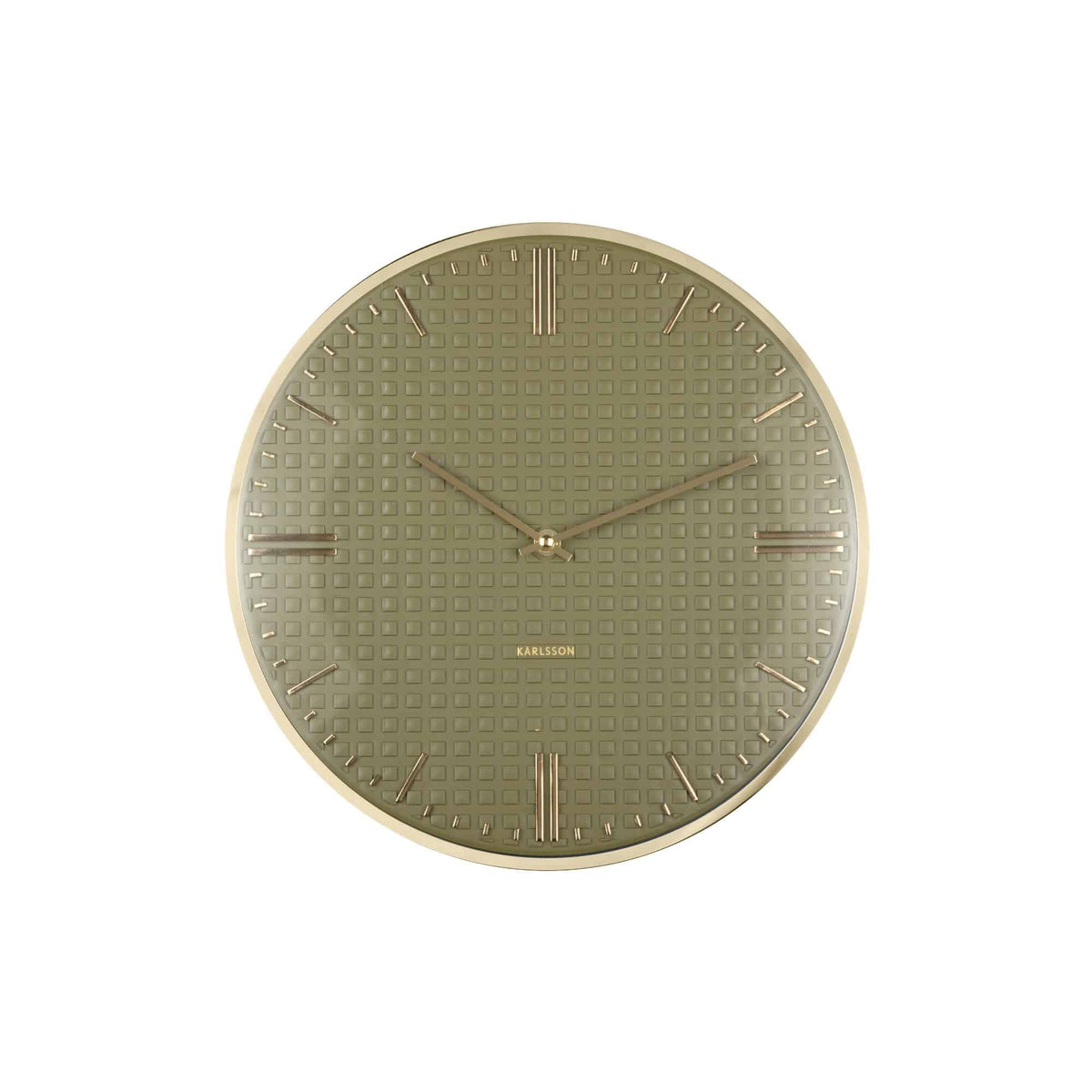 Karlsson wandklok Riqueza - groen - Ø35cm