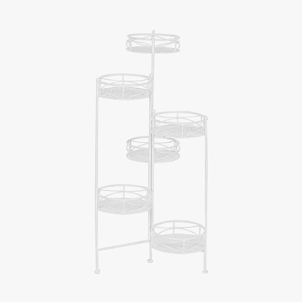 Floreira de Ferro com 6 níveis branca REVIVAL