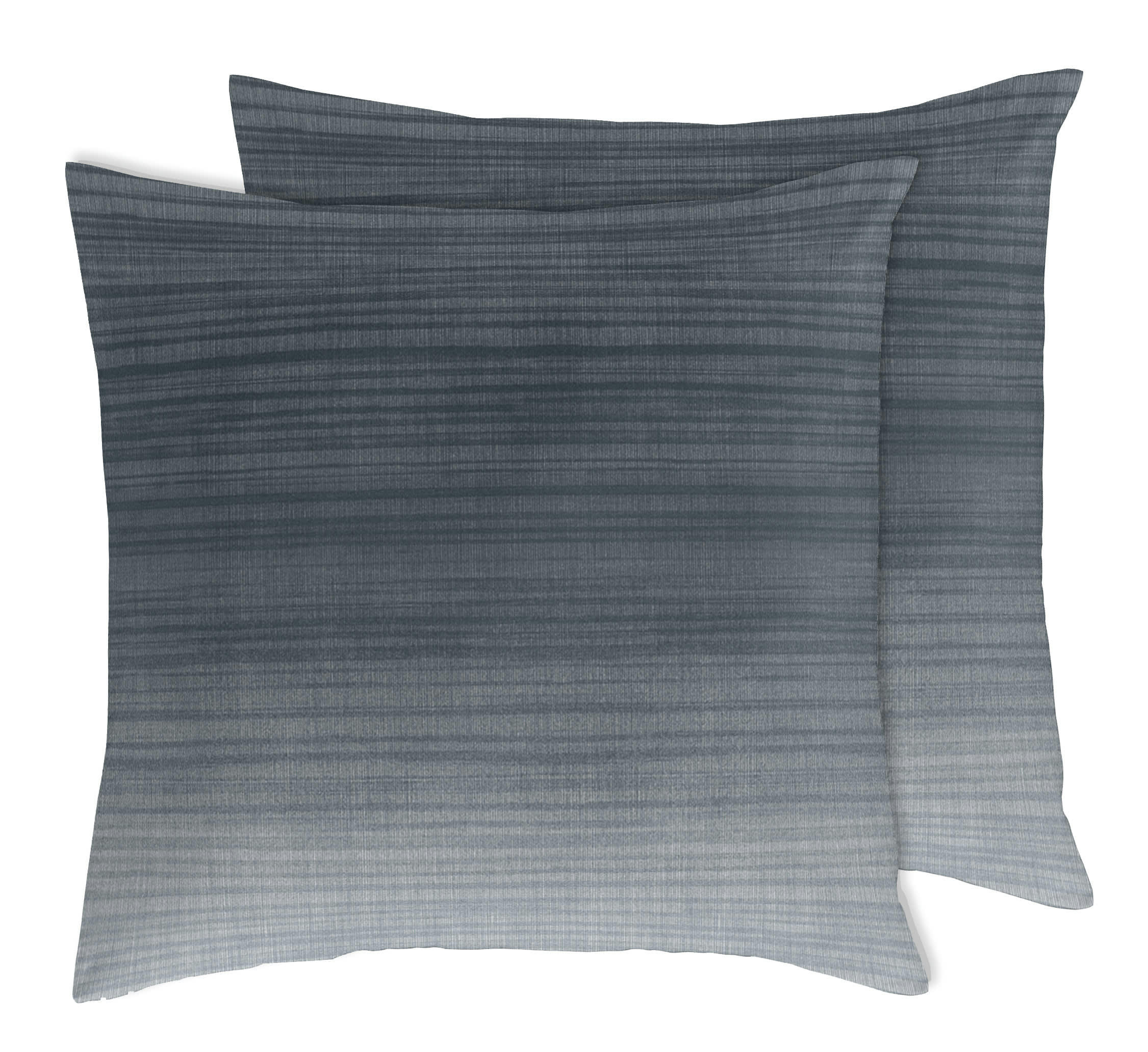 EDMOND TO - 2 taies d'oreiller en coton bicolore 65x65