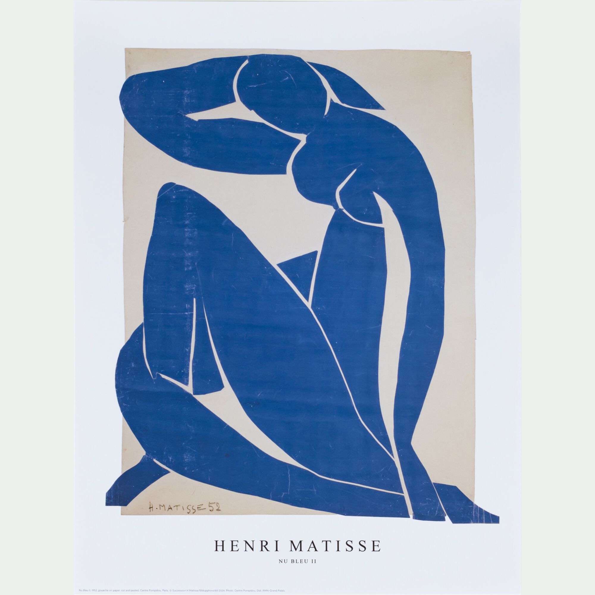 MATISSE - Affiche silhouette 30x40cm - bleu