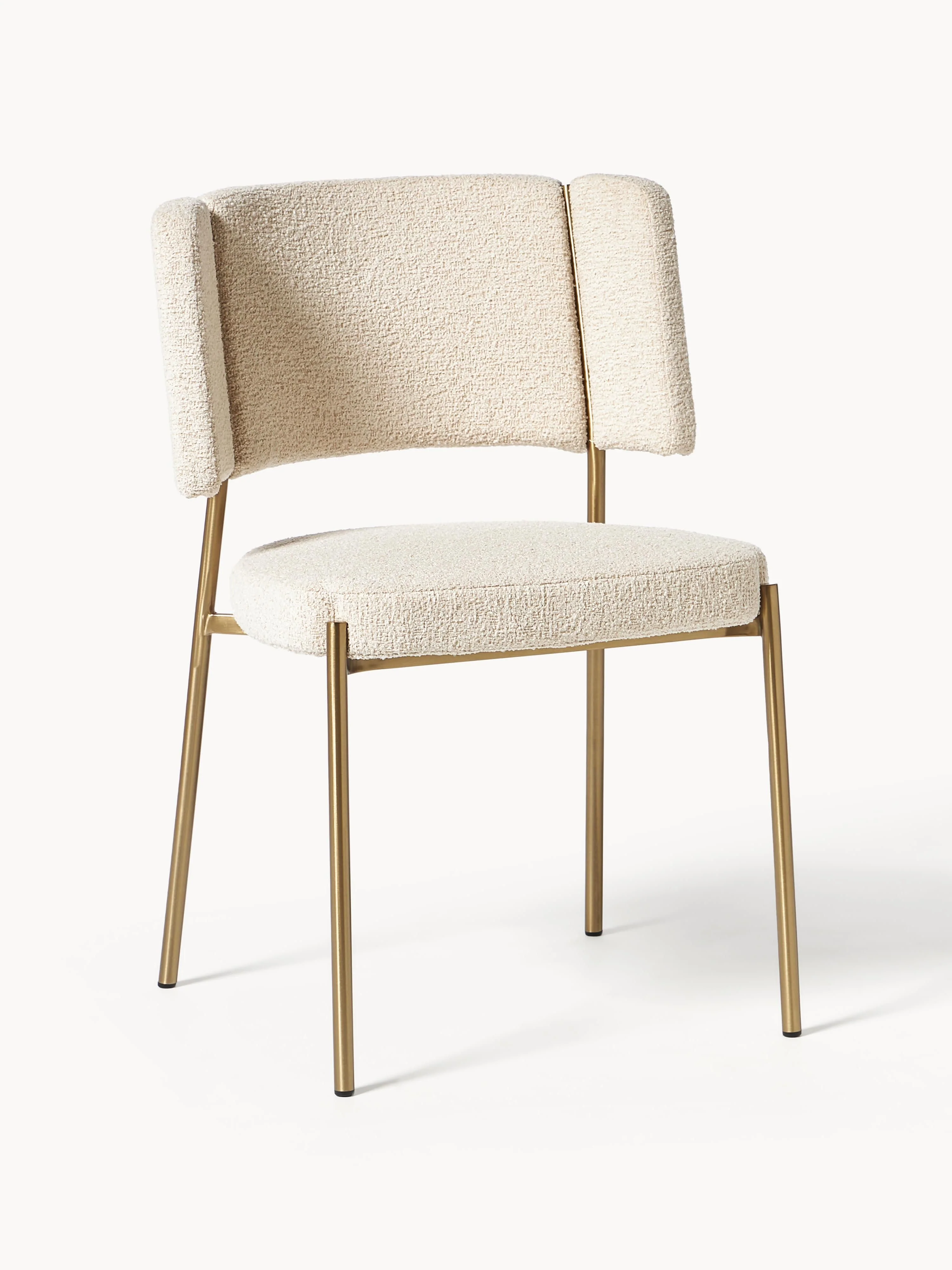 Bouclé-Polsterstühle Samantha, 2er-Set